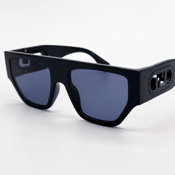 NEW FENDI FE40108U 01V SHINY BLACK UNISEX SUNGLASSES FENDI - Picture 1 of 12